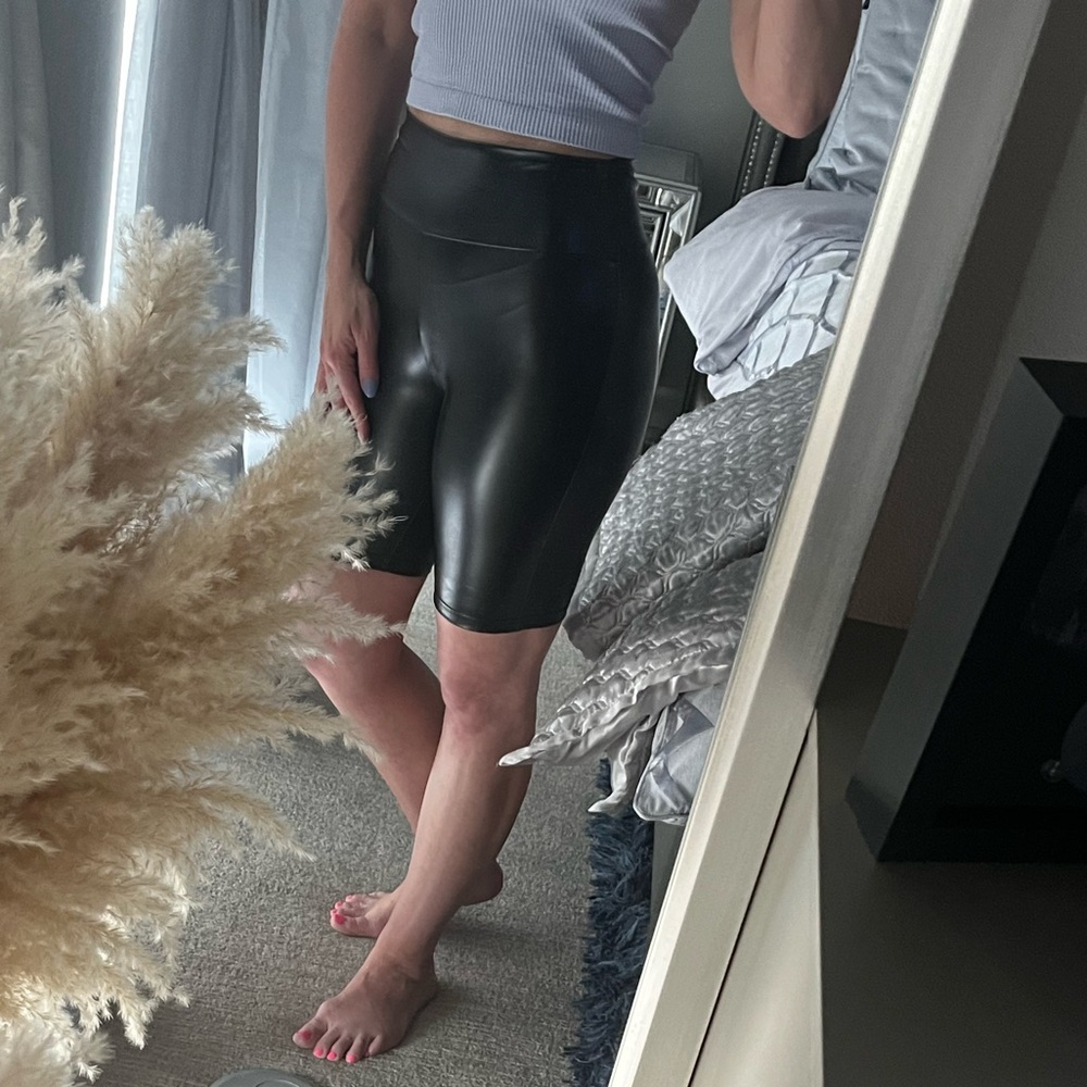 NWT Lelis Pleather Black Biker Shorts
